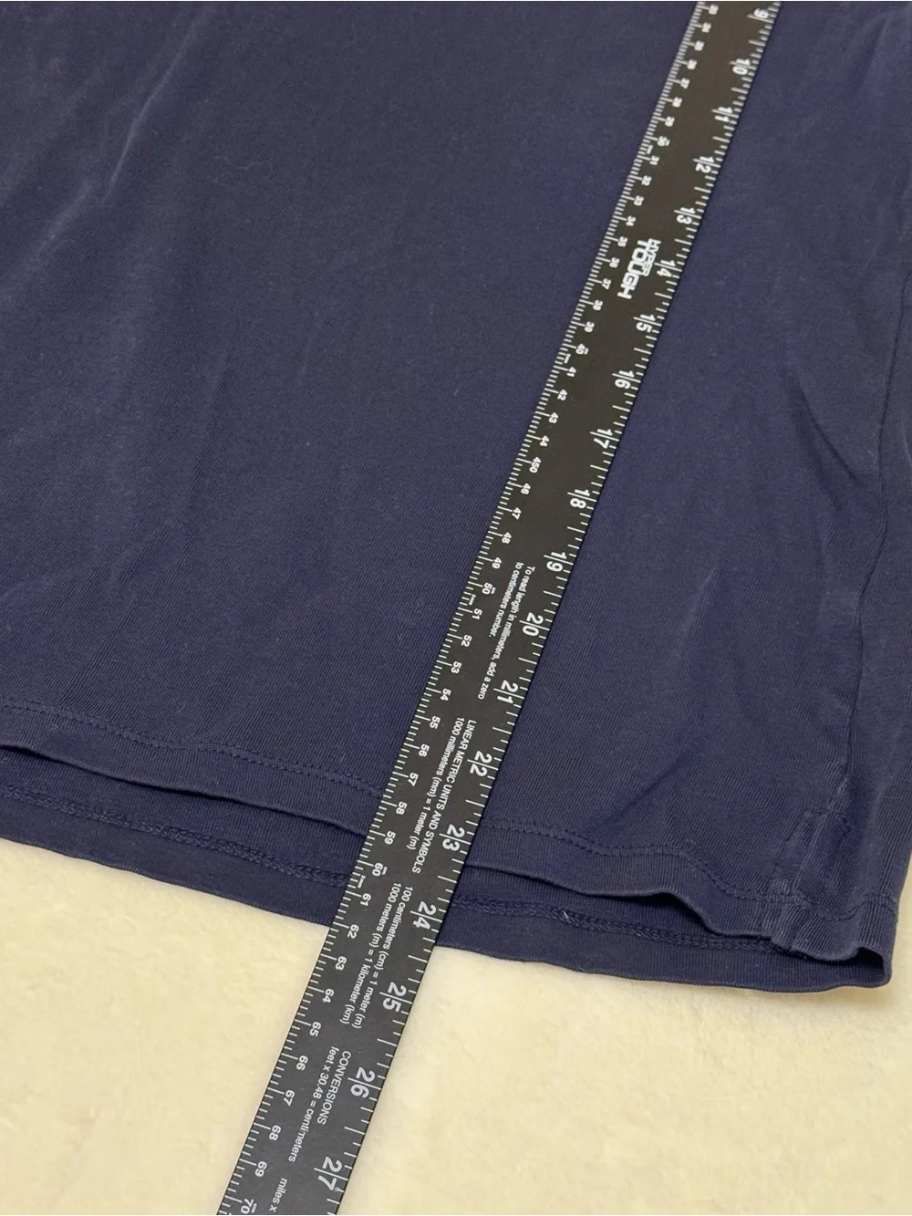 Talbots Navy Short Sleeve V-Notch Crew Tee - Picture 5 of 6
